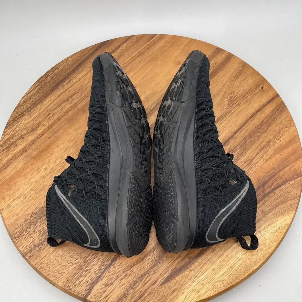 Nike Train Ultrafast Flyknit Shoes Mens Size 8 Triple Black Running Comfort Gym